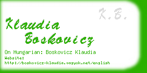 klaudia boskovicz business card